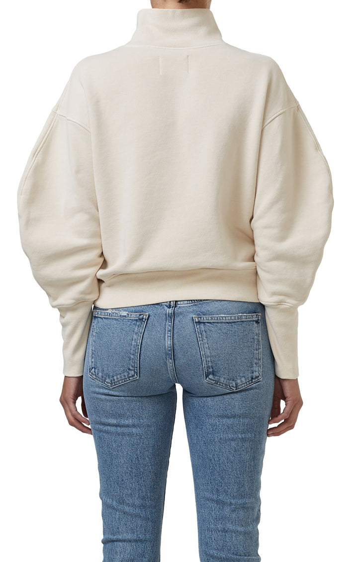 Citizens of Humanity - Melia Mock Neck Sweater in Travertine Clothing - Sweatshirts