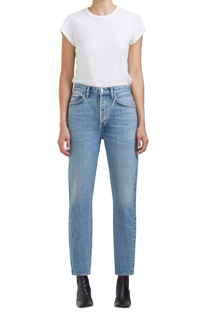 AGoldE - Riley Crop High Rise Crop Jeans in Endless