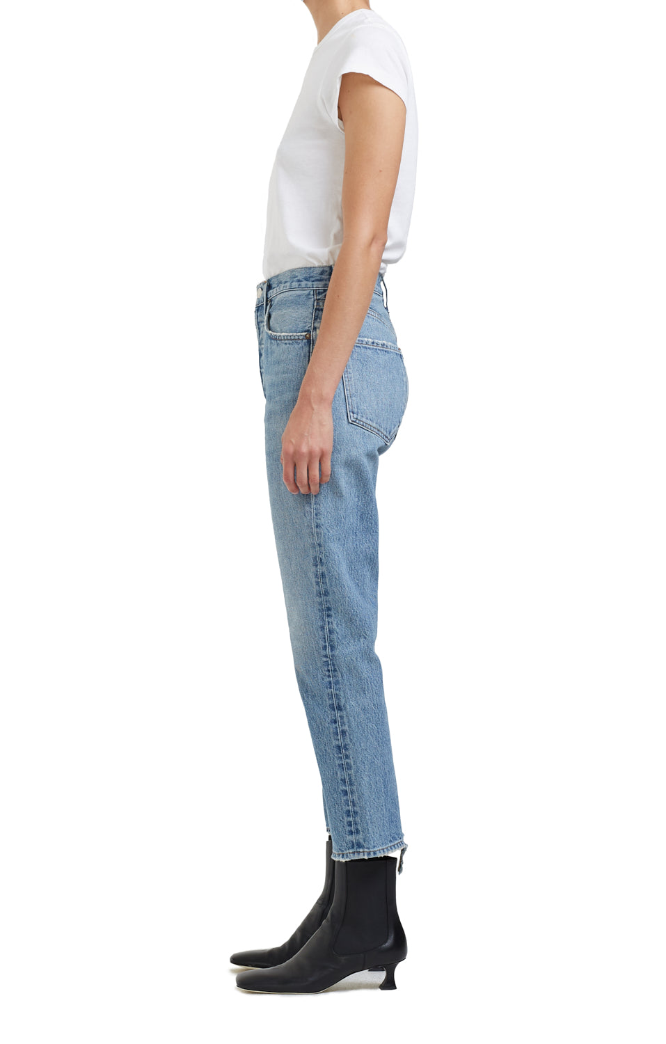 AGoldE - Riley Crop High Rise Crop Jeans in Endless