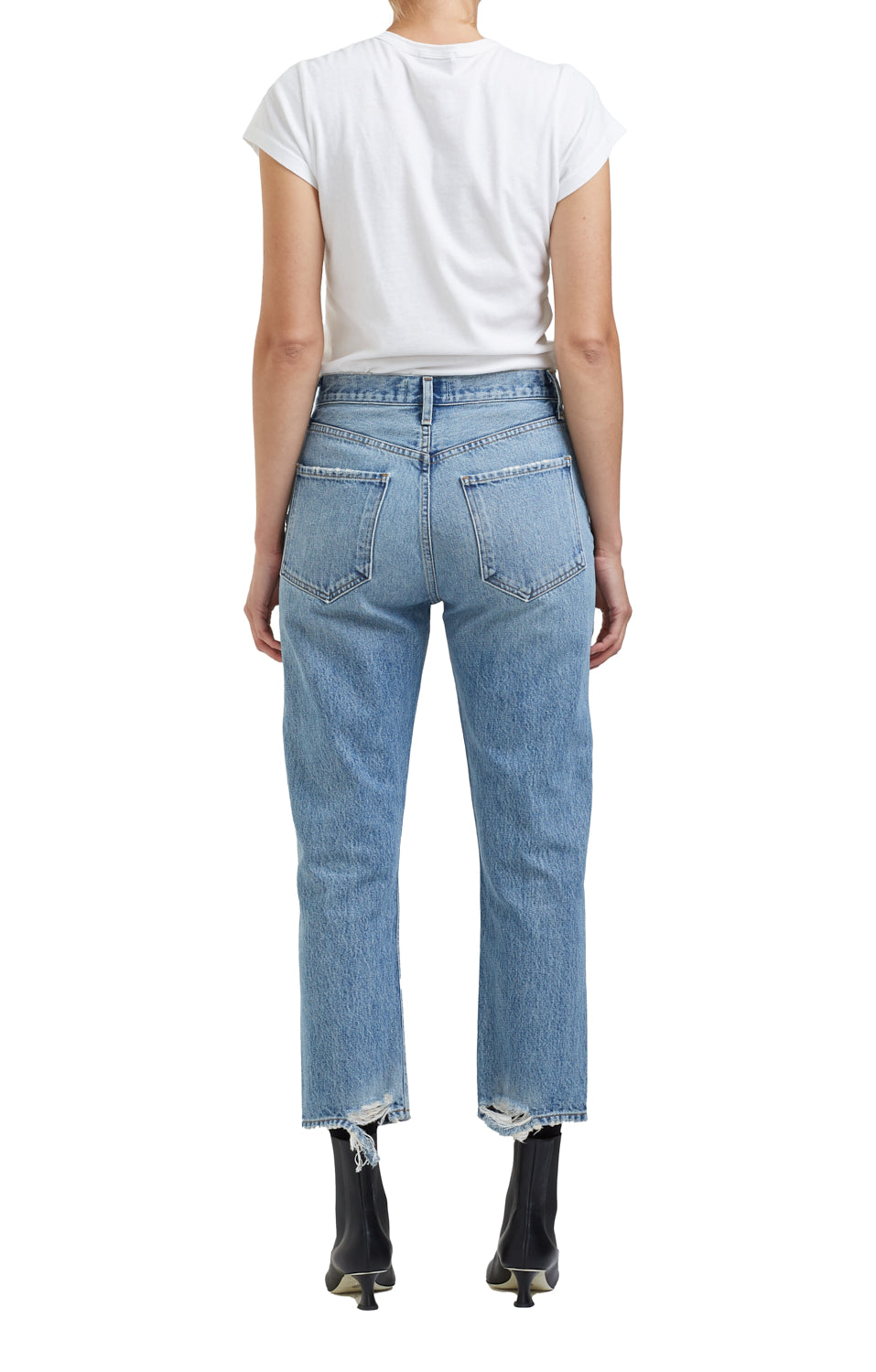 AGoldE - Riley Crop High Rise Crop Jeans in Endless
