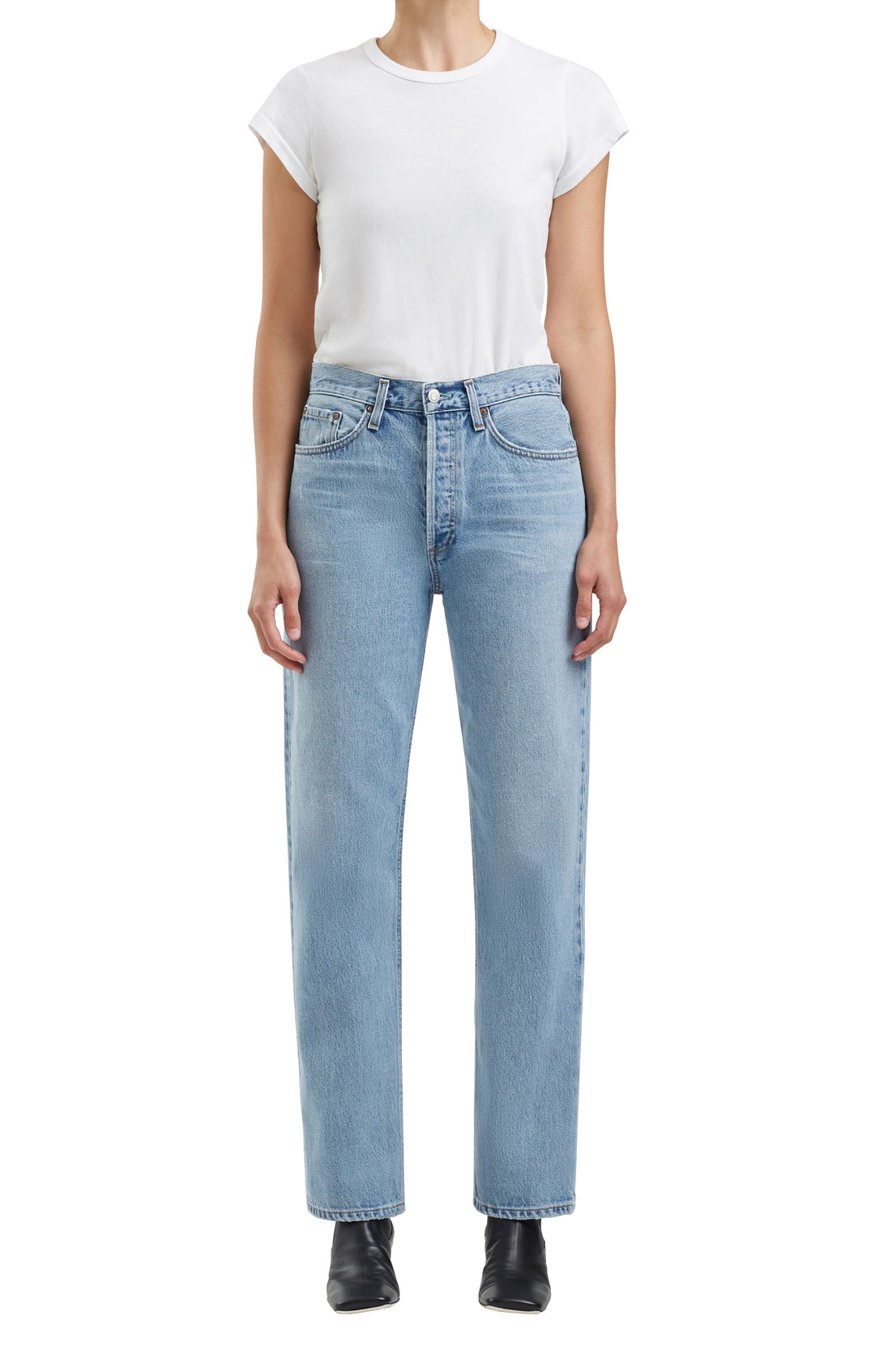 AGoldE - Lana Mid-Rise Full Length Jeans in Fiction