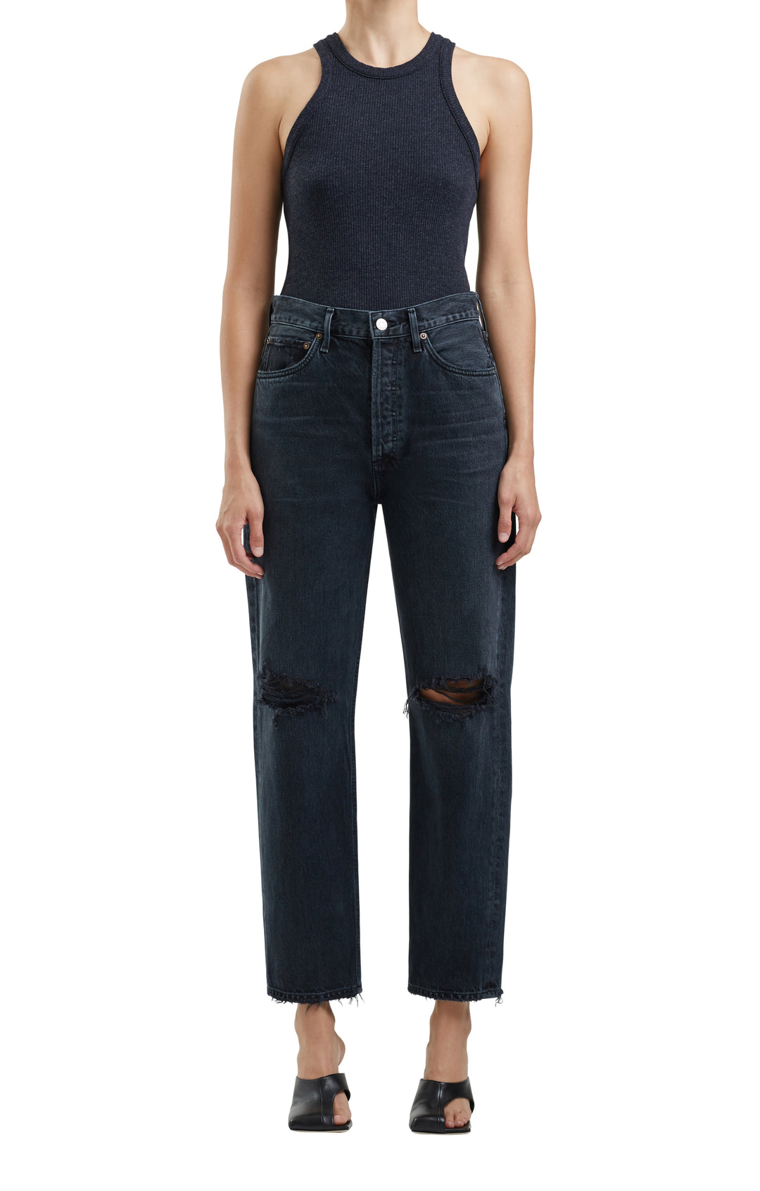 AGoldE - 90's Pinch Waist Jean in Howl