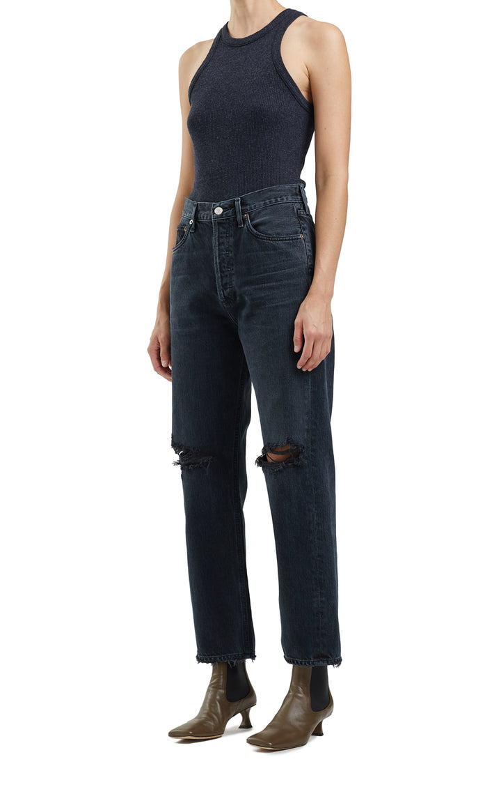 AGoldE - 90's Pinch Waist Jean in Howl