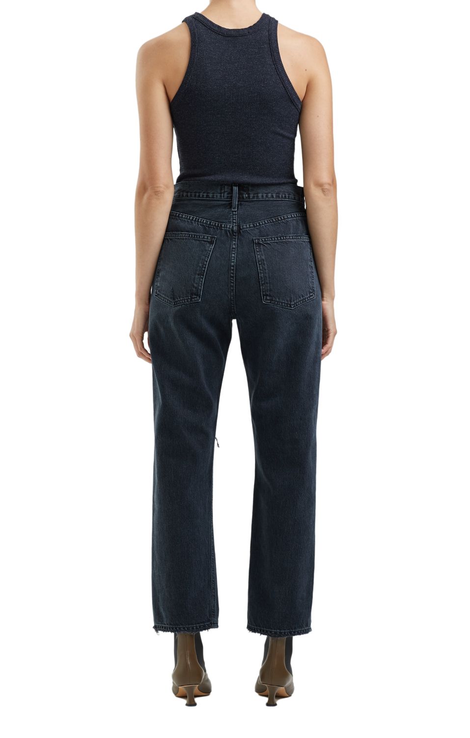 AGoldE - 90's Pinch Waist Jean in Howl