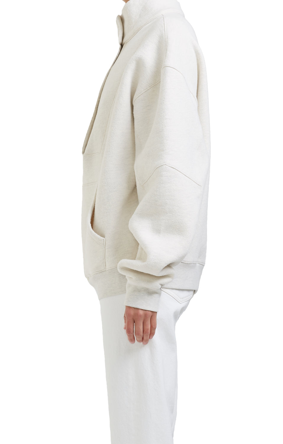 AGoldE - Funnel Neck Pullover in Oatmeal