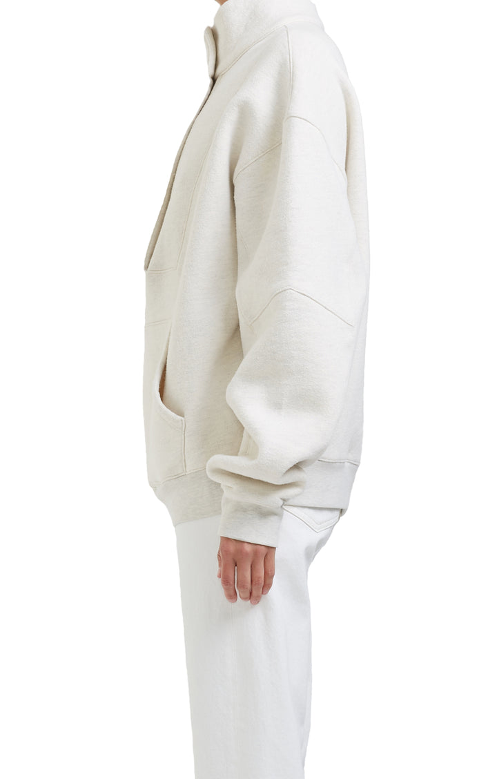 AGoldE - Funnel Neck Pullover in Oatmeal