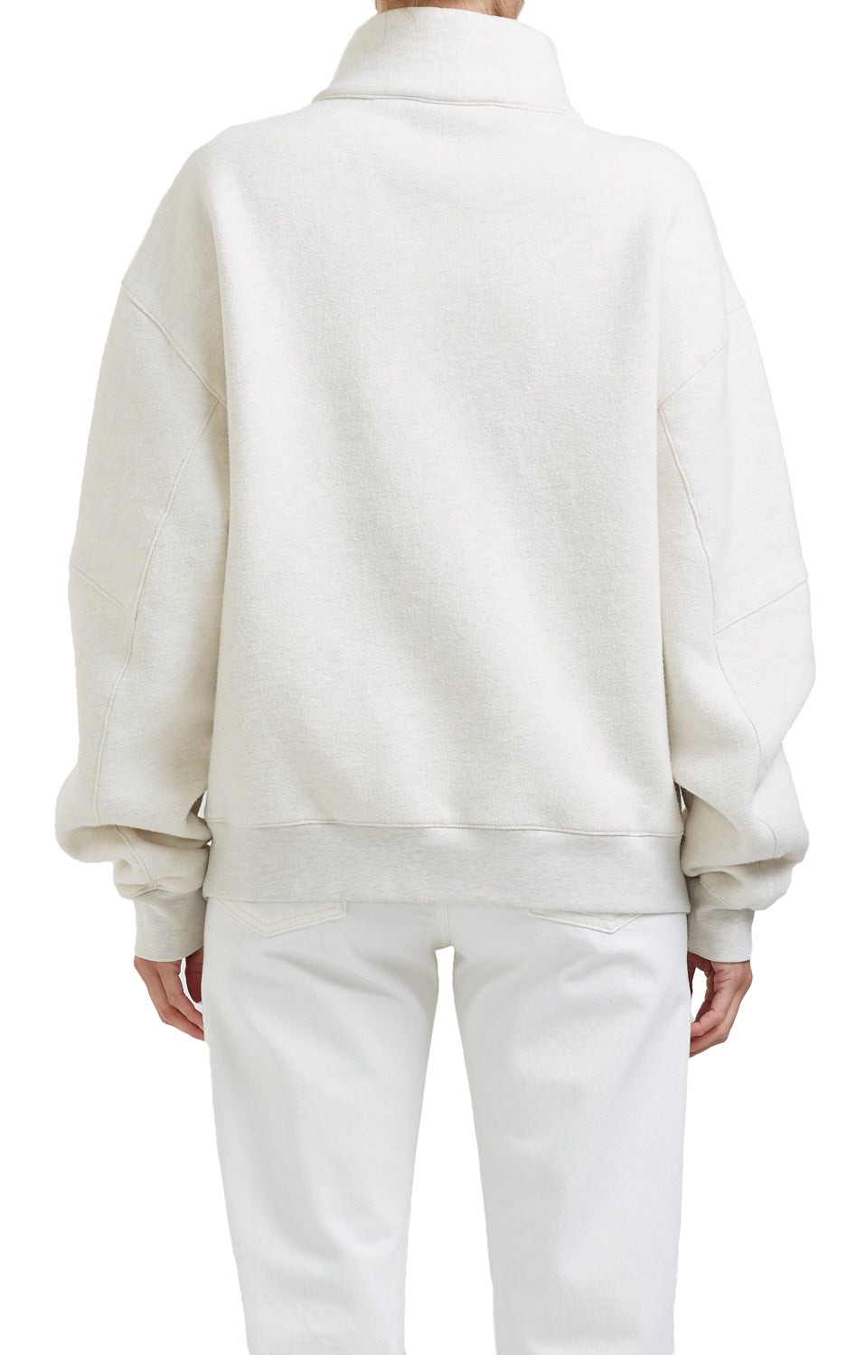 AGoldE - Funnel Neck Pullover in Oatmeal