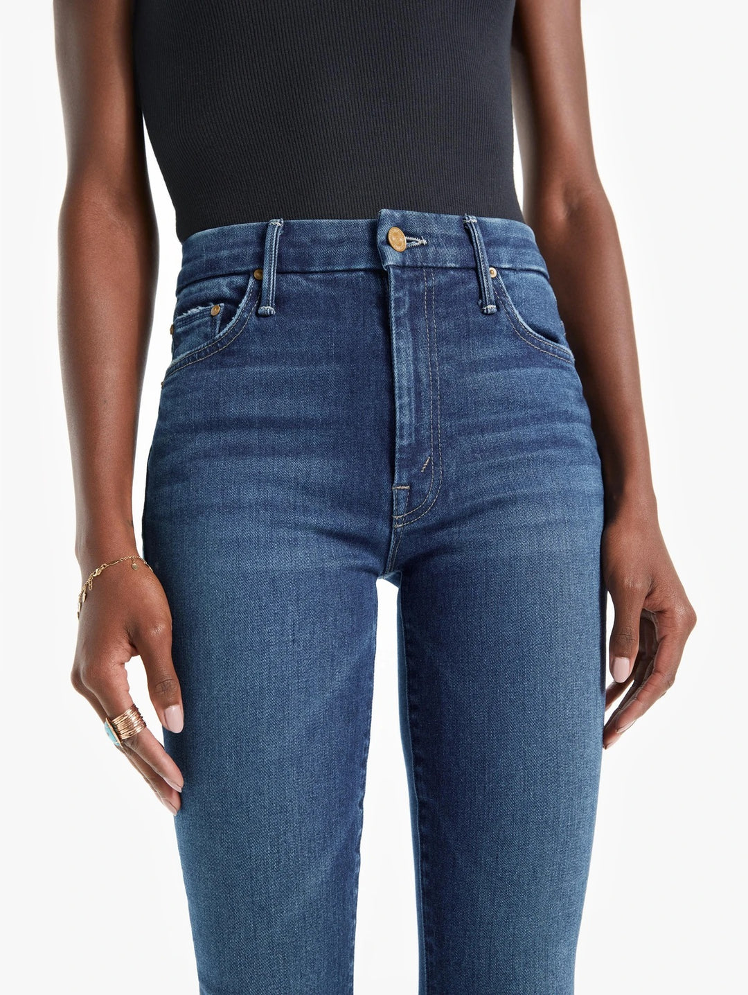Mother Denim High Waisted Looker Skinny Jeans in Until Next Time