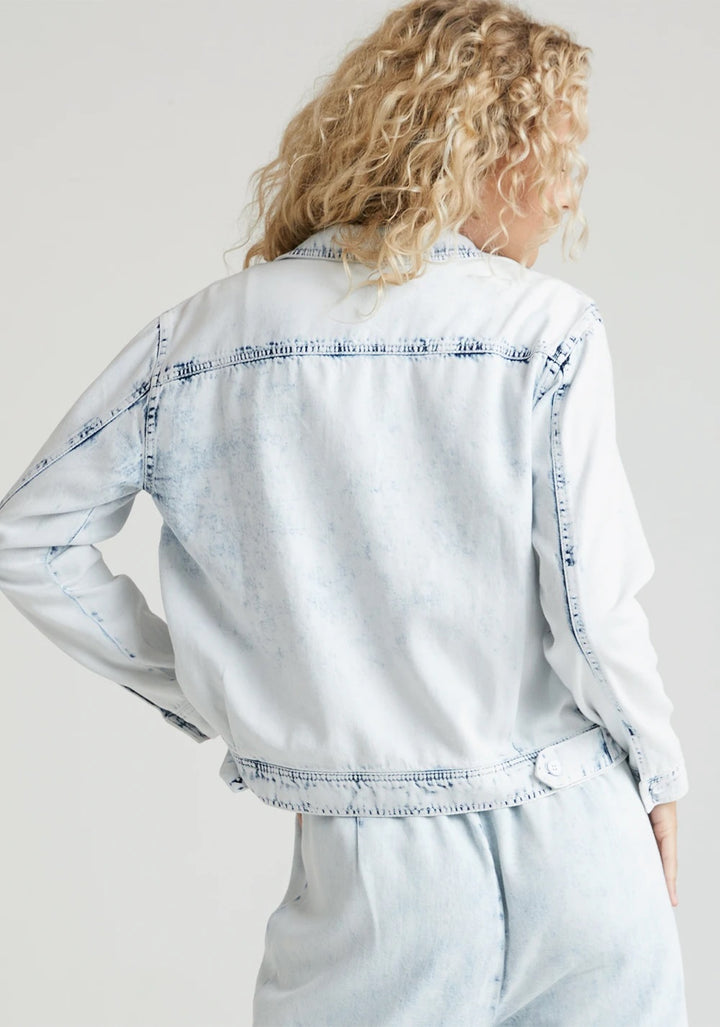 Bella Dahl - Utility Crop Jacket in White Out Mineral
