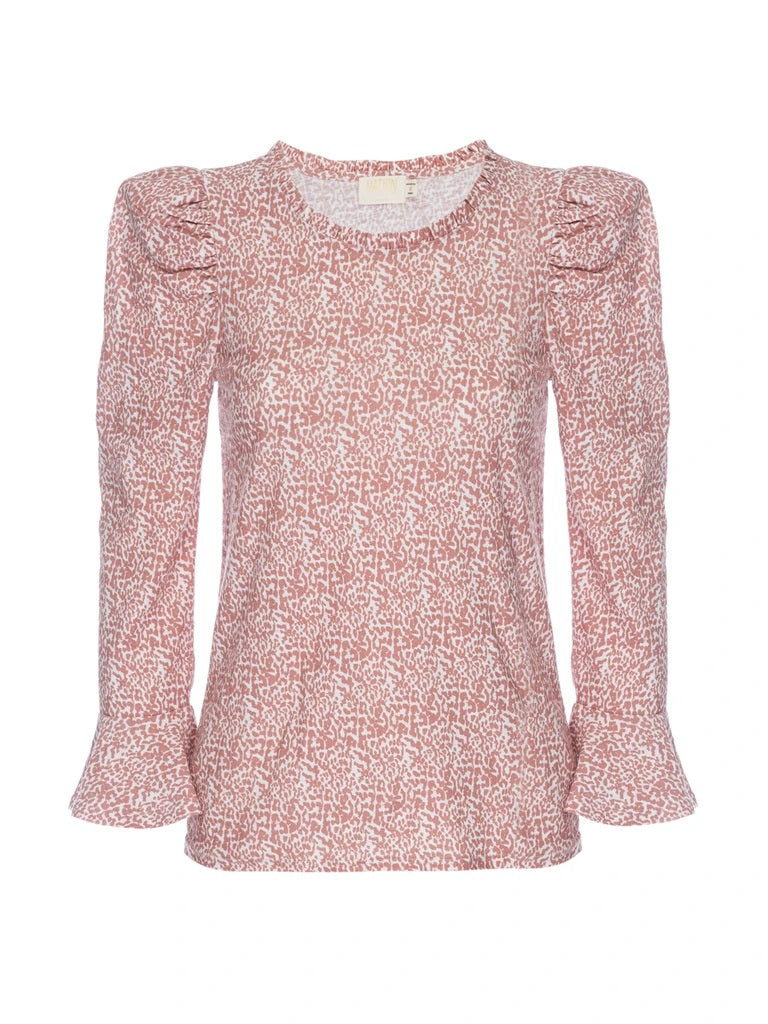 Nation LTD - Vella Edwardian Tee in Blushing Cheetah