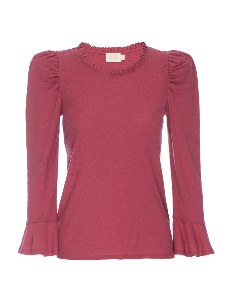 Nation LTD - Vella Edwardian Tee in Cover Girl
