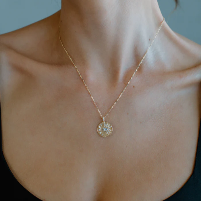 Joy Dravecky - Venus Moon Necklace in Clear