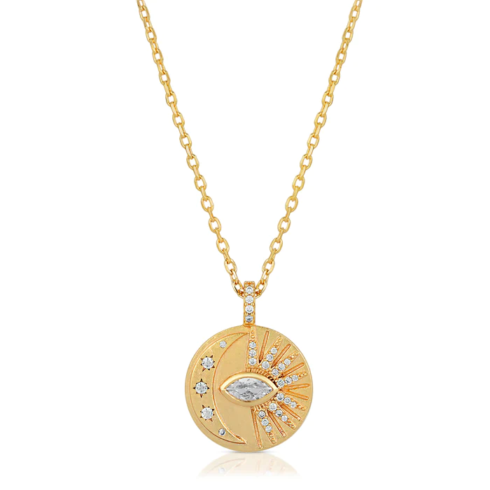 Joy Dravecky - Venus Moon Necklace in Clear