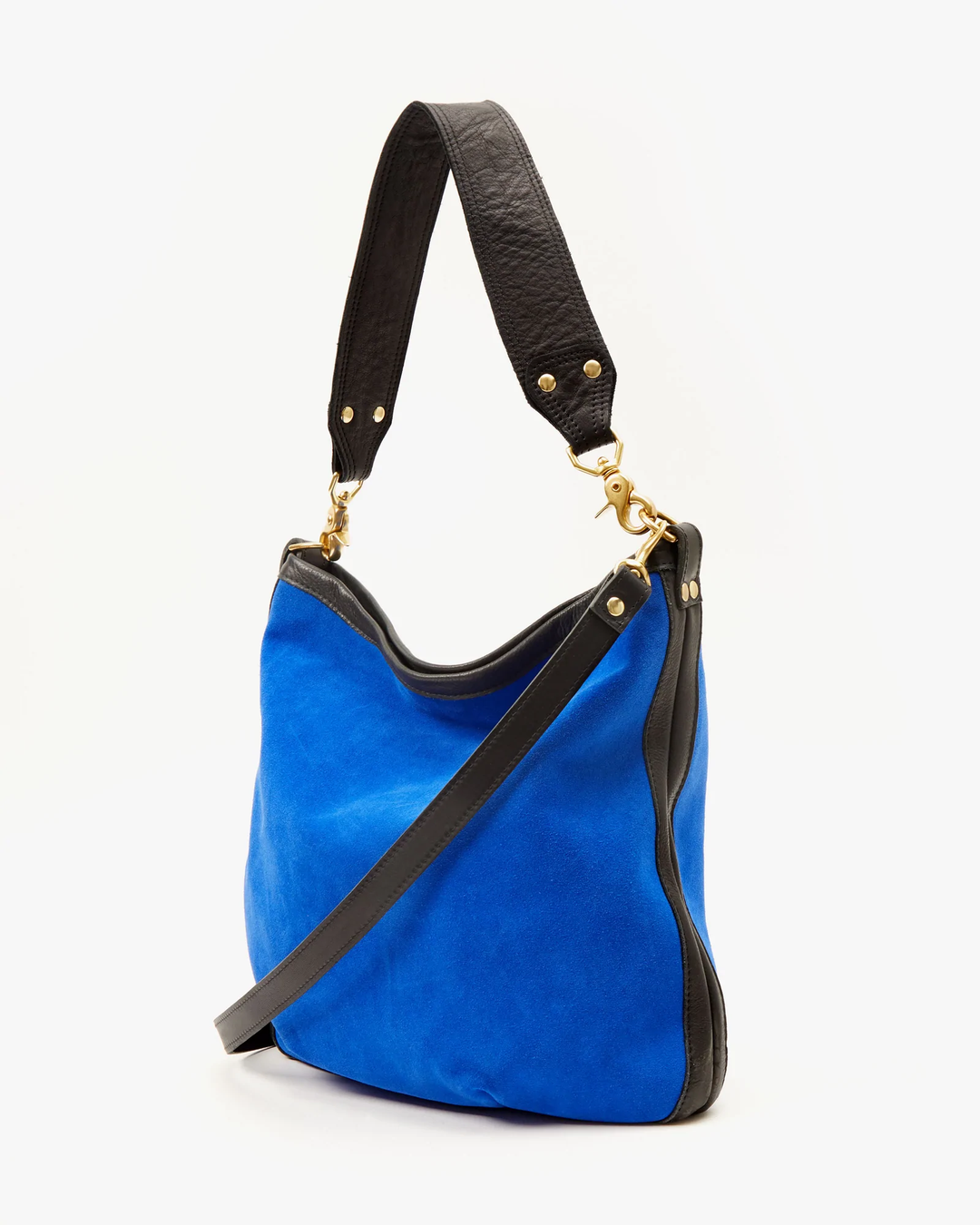 Clare V - Veronique in Electric Blue w/ Black Lamba Border