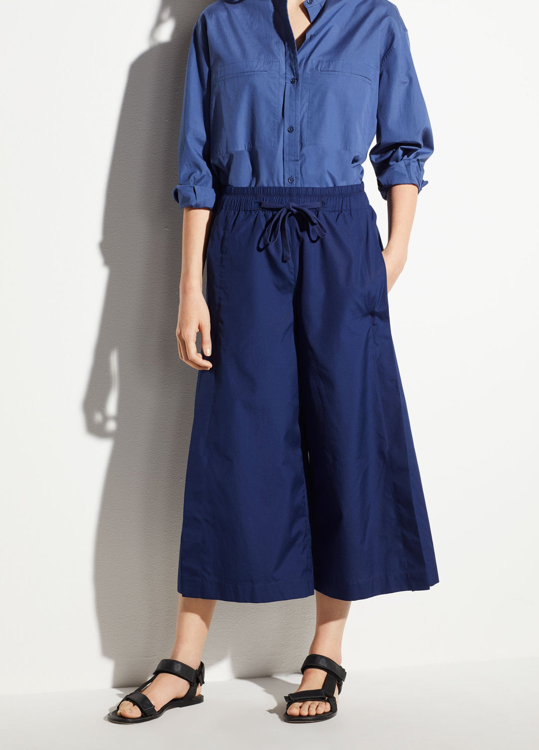 VINCE - Cotton Culotte Pants in Hydra