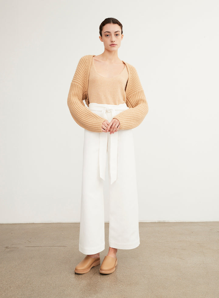 Vince - Lofty Rib Bolero in Light H Brass Cardigans