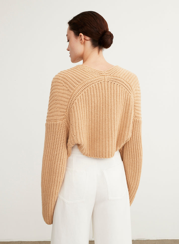 Vince - Lofty Rib Bolero in Light H Brass Cardigans
