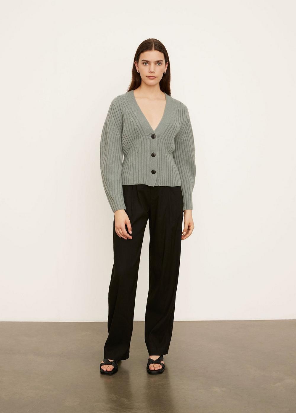 Vince - Poet Sleeve Cardigan in Mineral Sea Cardigans