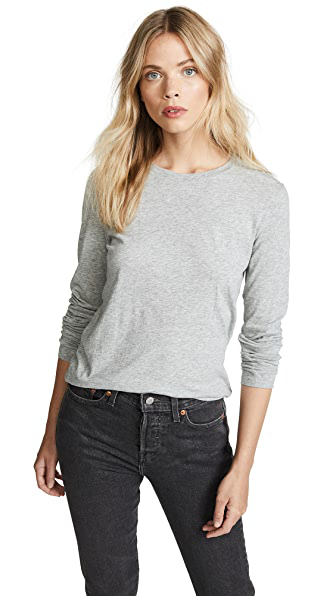 Vince - Long Sleeve Tee in Grey