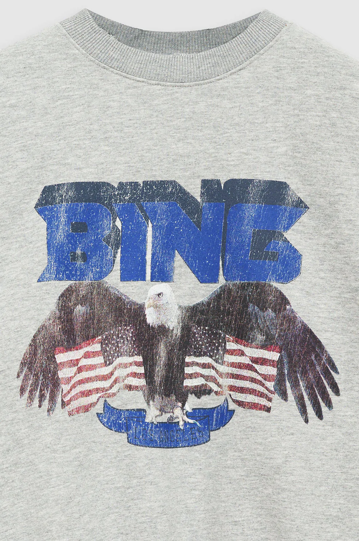 Anine Bing - Vintage Bing Sweatshirt in Heather Grey w/ Blue