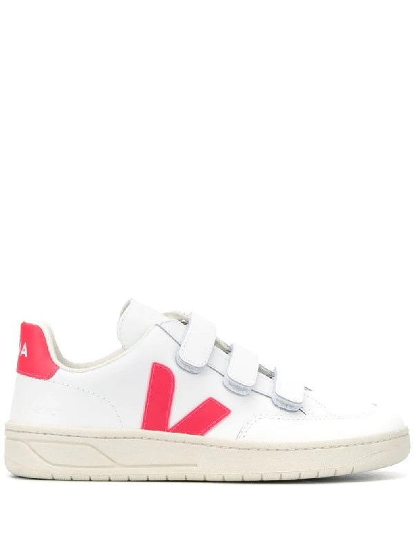 Veja Sneakers - V-Lock Leather Extra White Rose Fluo