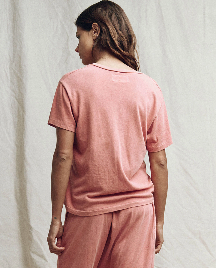 The Great - The V-Neck Tee In Rose