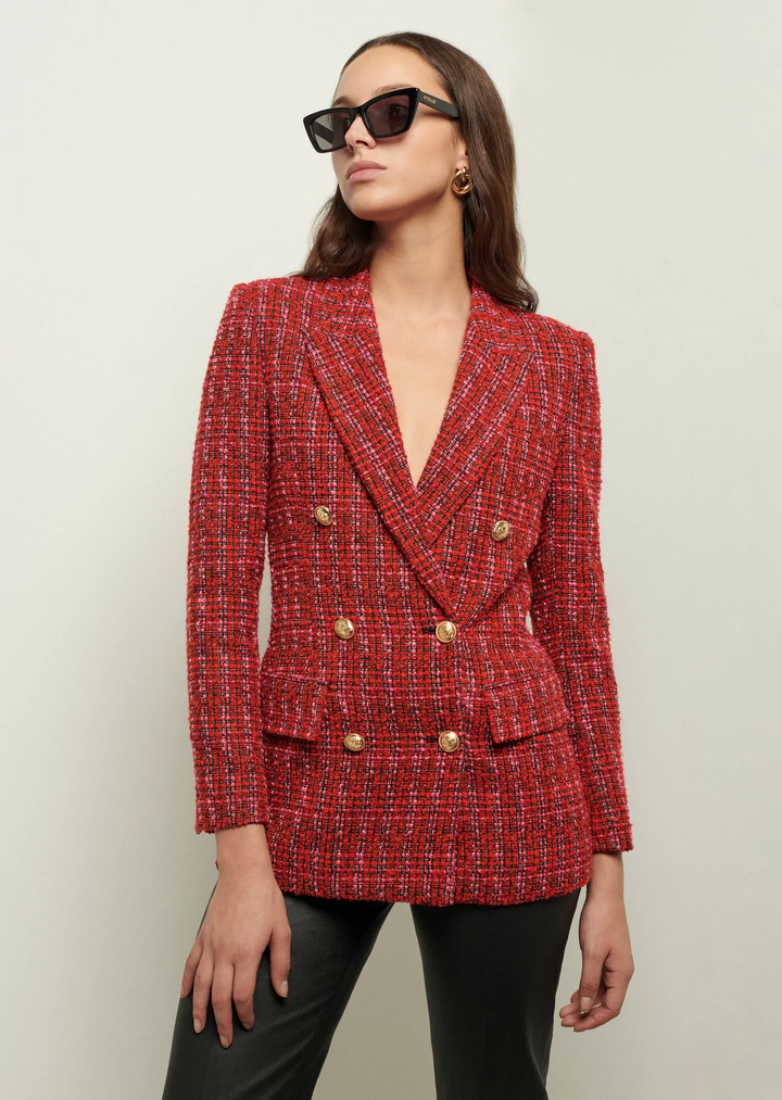 Derek Lam 10 Crosby - Walter Double-Breasted Jacket In Red Multi