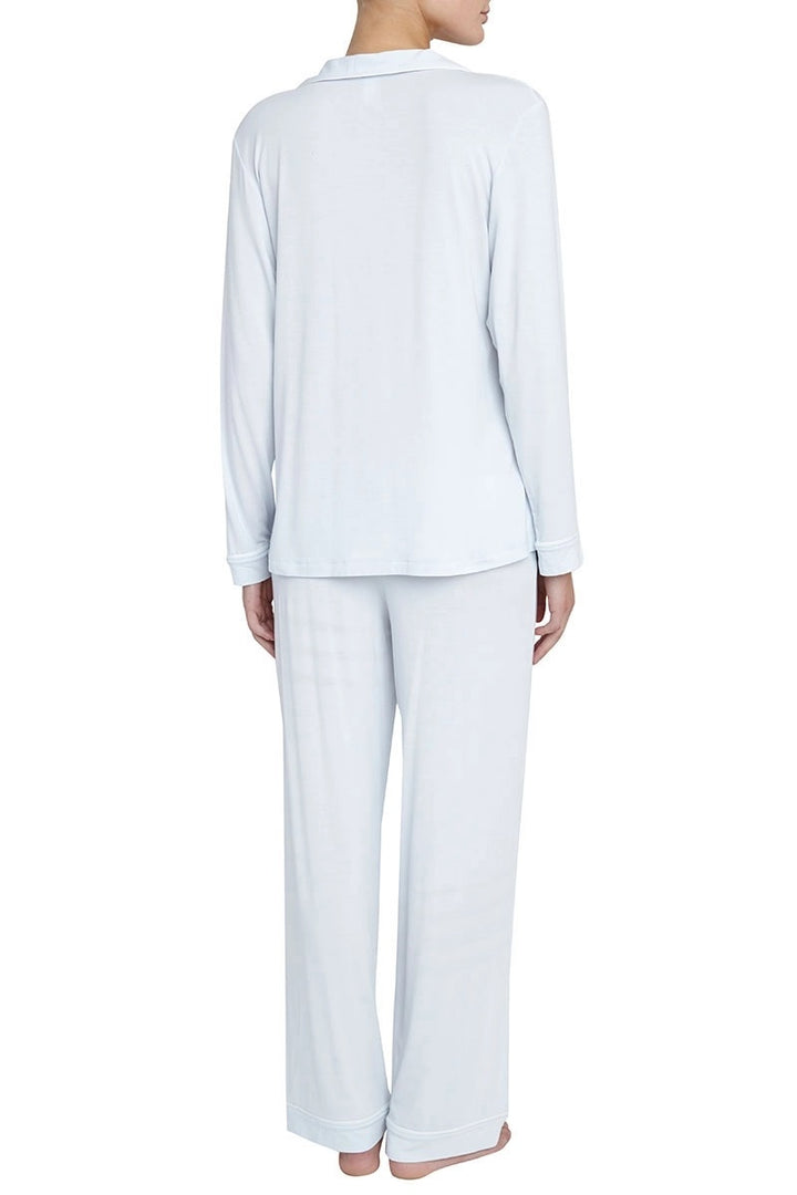 Eberjey - Gisele Long PJ Set in Water Blue/White