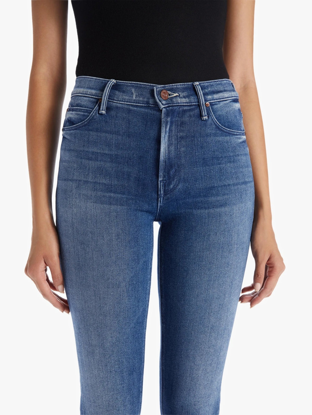 Mother Denim - Mid Rise Dazzler Crop Fray in We're All in This Together