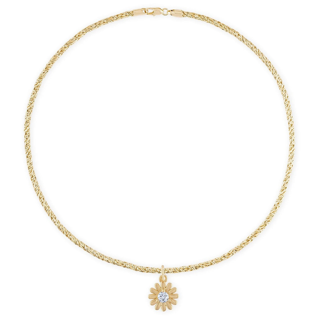 Alexa Leigh - 20" Wheat Chain Necklace with Daisy