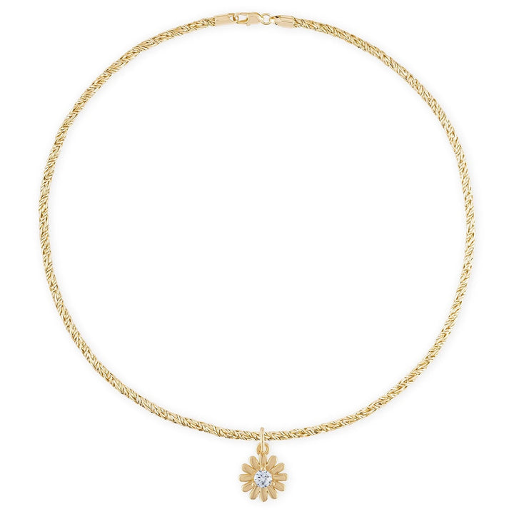 Alexa Leigh - 20" Wheat Chain Necklace with Daisy