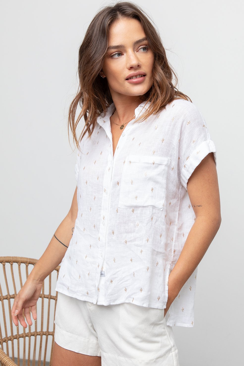 Cactus short sleeve button up on sale