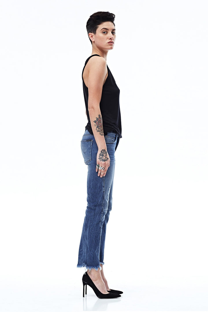 Hudson - Rival Seamed High Rise Straight Jeans