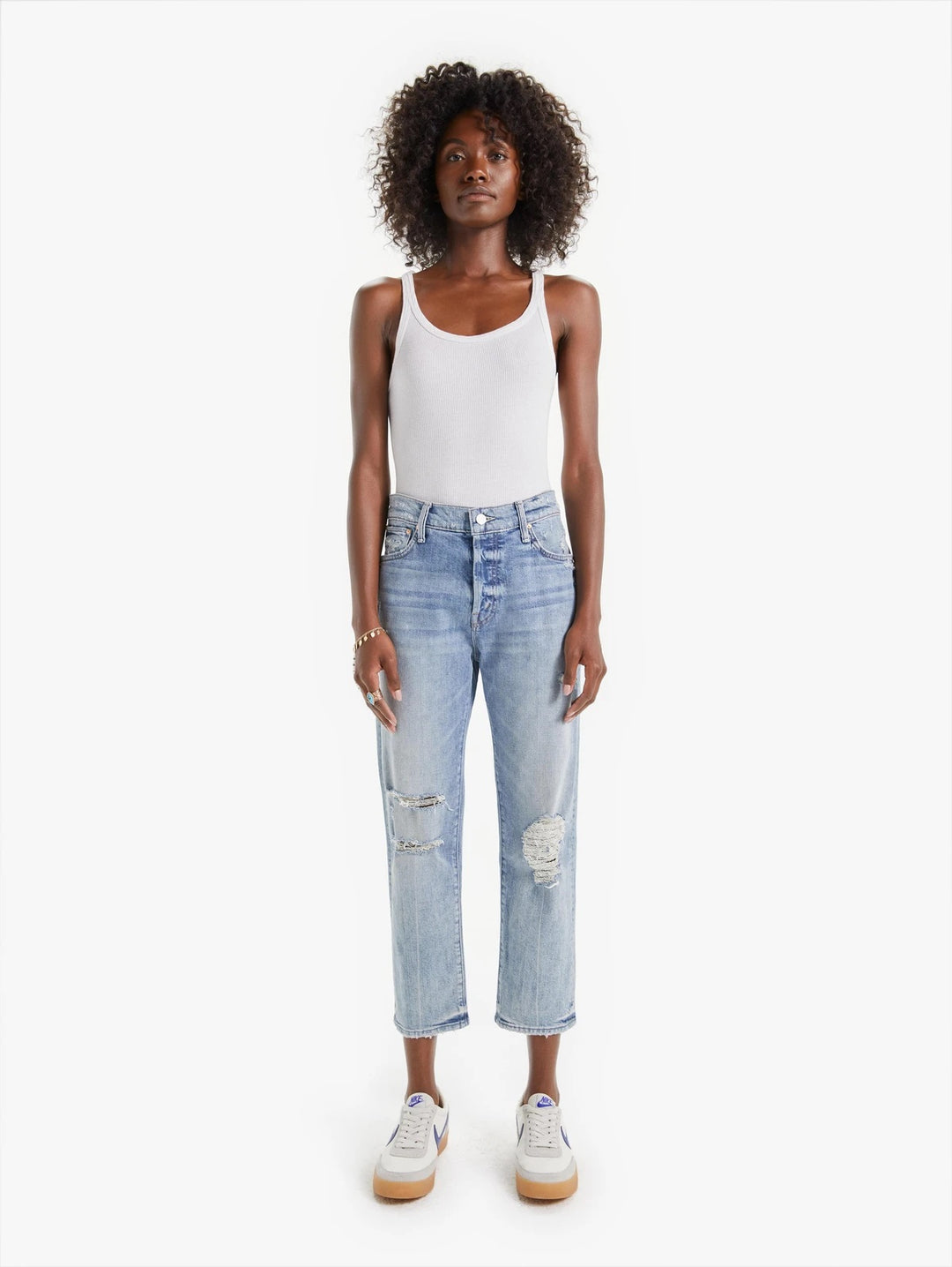 Mother Denim - The Scrapper Ankle Jeans in Wicked Wild Calling Denim