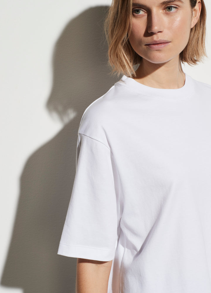 Vince - Wide Sleeve Crop Tee in Optic White Tops