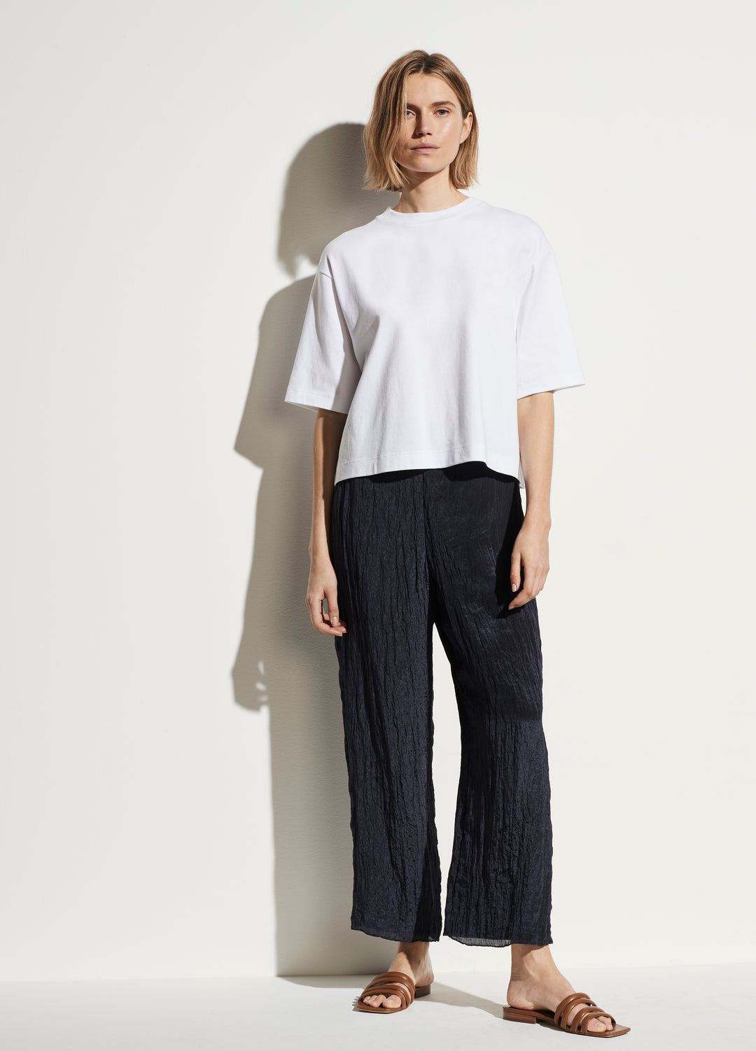 Vince - Wide Sleeve Crop Tee in Optic White Tops