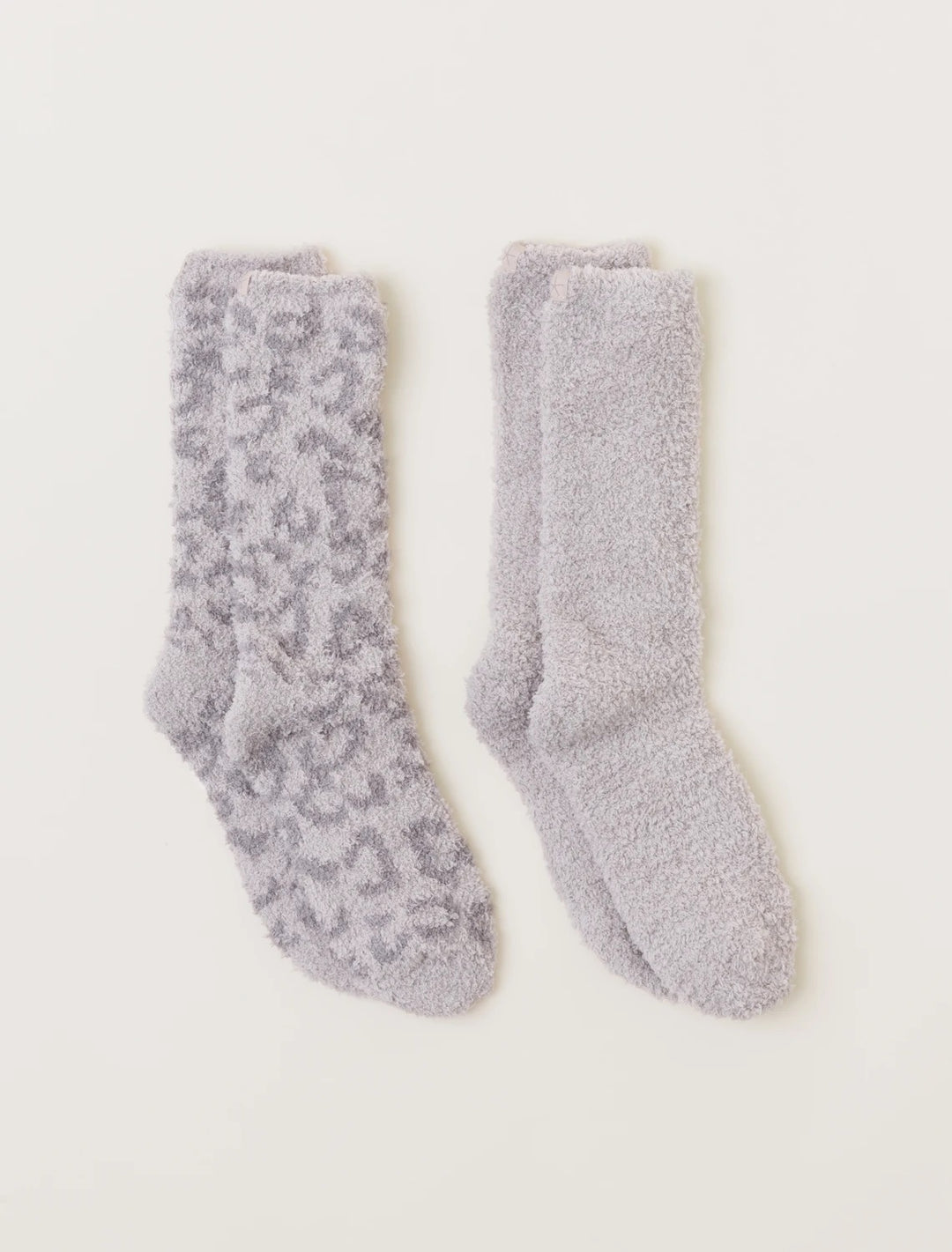 Barefoot Dreams - CozyChic Women's Barefoot in the Wild 2 Pair Sock Set in Linen Warm Gray Multi