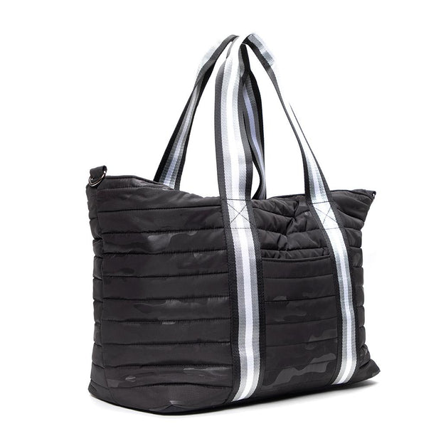 Think Royln - Wingman Tote Bag in Black Noir w/ Camo Web