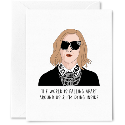 Sammy Gorin - Schitt's Creek Moira The World is Falling Apart Card