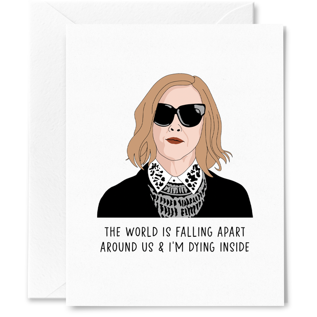 Sammy Gorin - Schitt's Creek Moira The World is Falling Apart Card