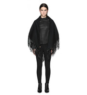 Mackage Mackage- Fida Scarf + Leather Fringe Black at Blond Genius - 1