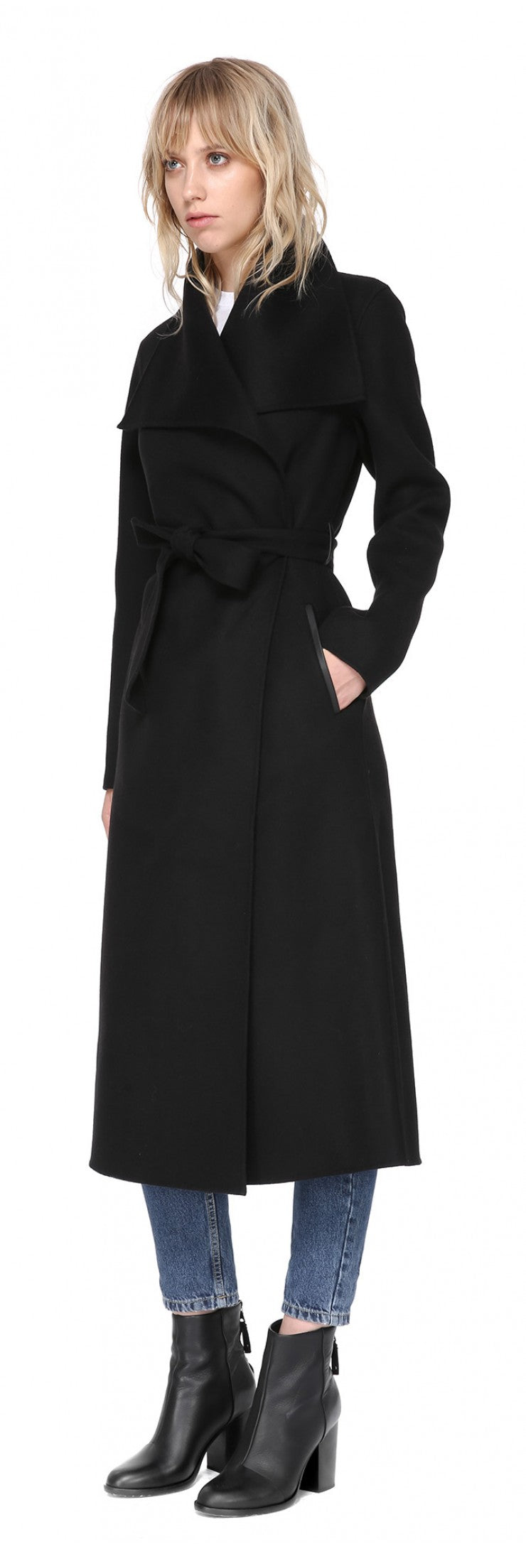 Mackage - Mai Long Coat + Belted Waist Black