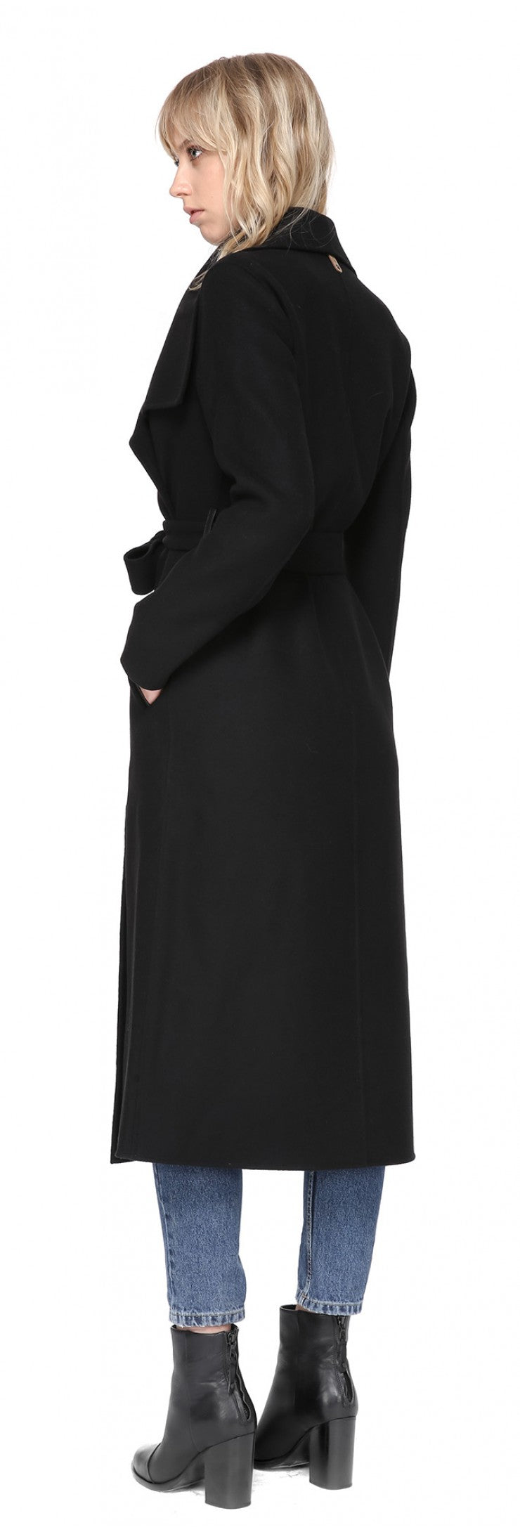 Mackage - Mai Long Coat + Belted Waist Black