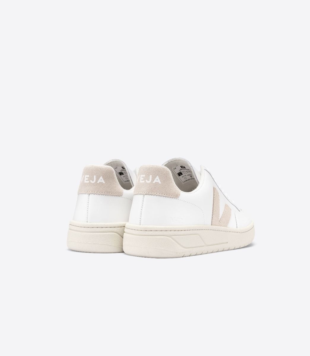 Veja - V-12 Leather Sneakers in Extra White Sable