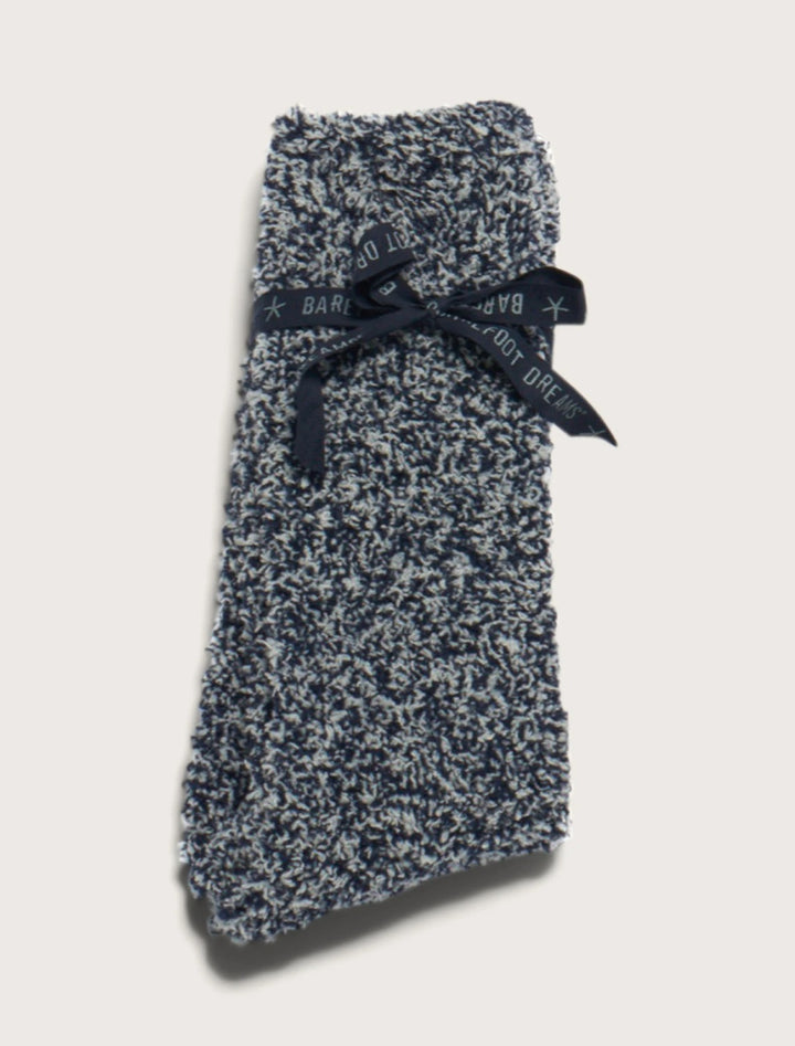Barefoot Dreams - Cozychic Youth Heathered Sock in Indigo-White